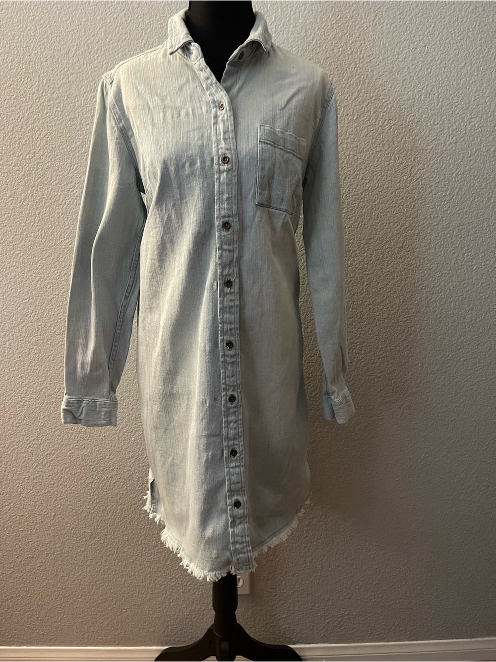 Natural Reflections Light Blue Denim Shirt Dress